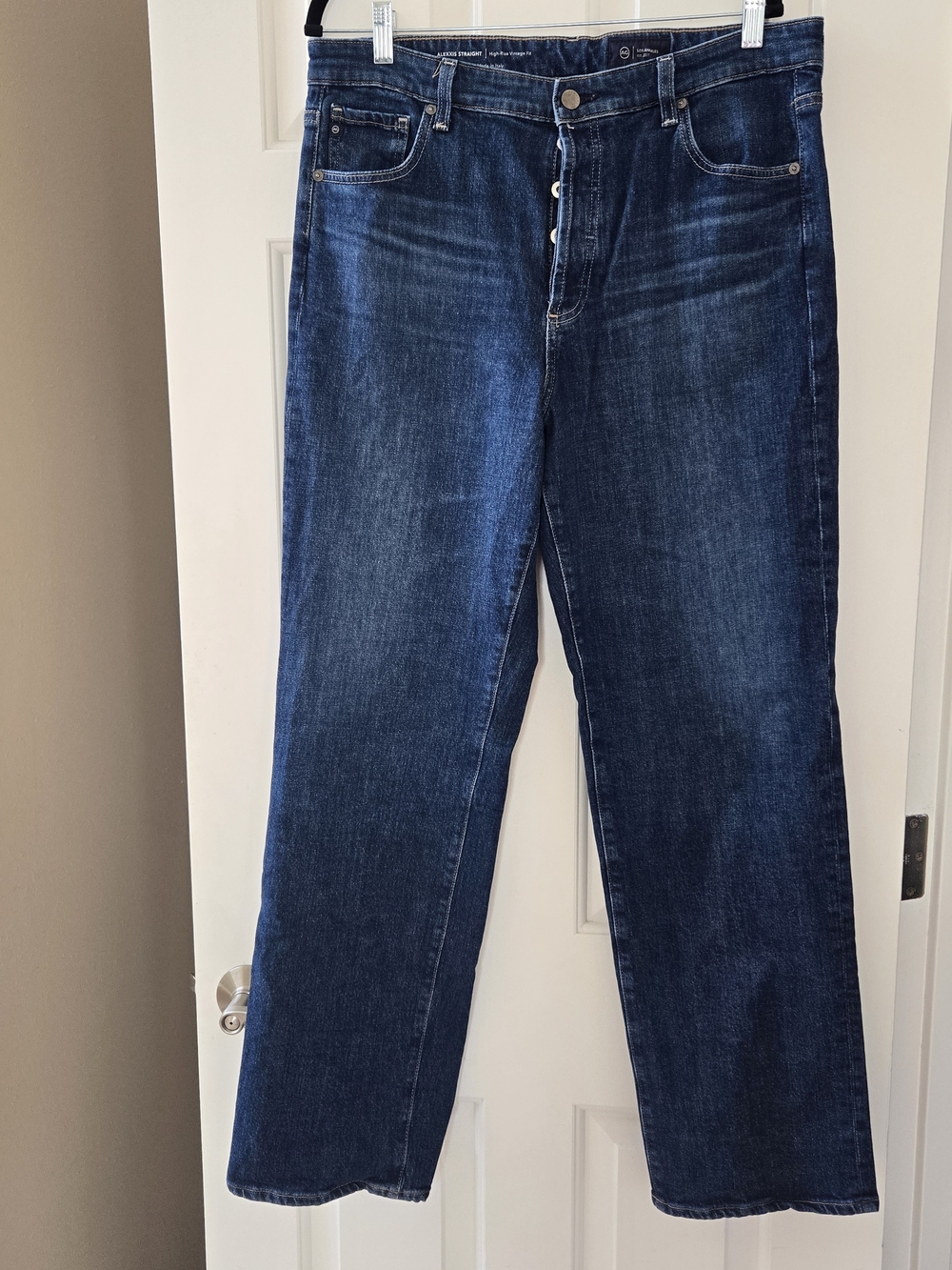 Ag Adriano Goldschmied Alexxis Women's Straight Leg Jeans in Indigo Blue